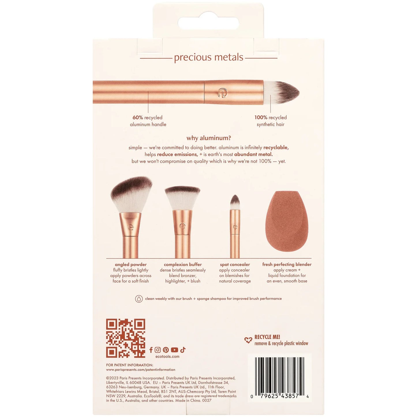 Ecotools - Precious Metal Face Blend And Sculpt Kit