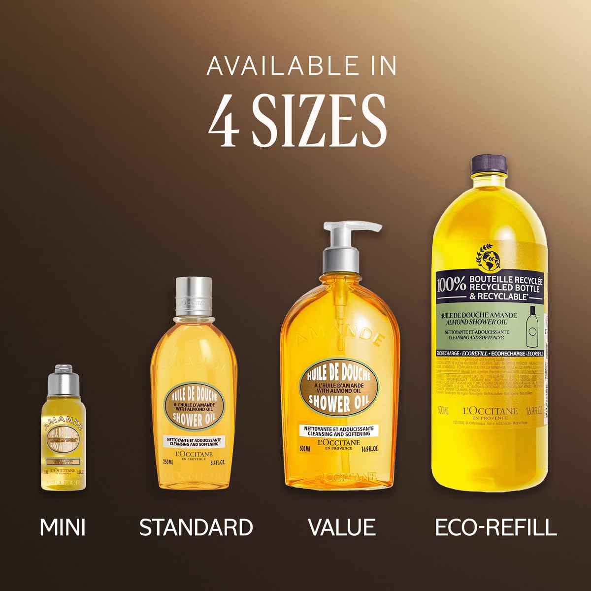 L'OCCITANE - Cleansing & Softening Almond Shower Oil, Body Wash & Shaving Base | 250 mL