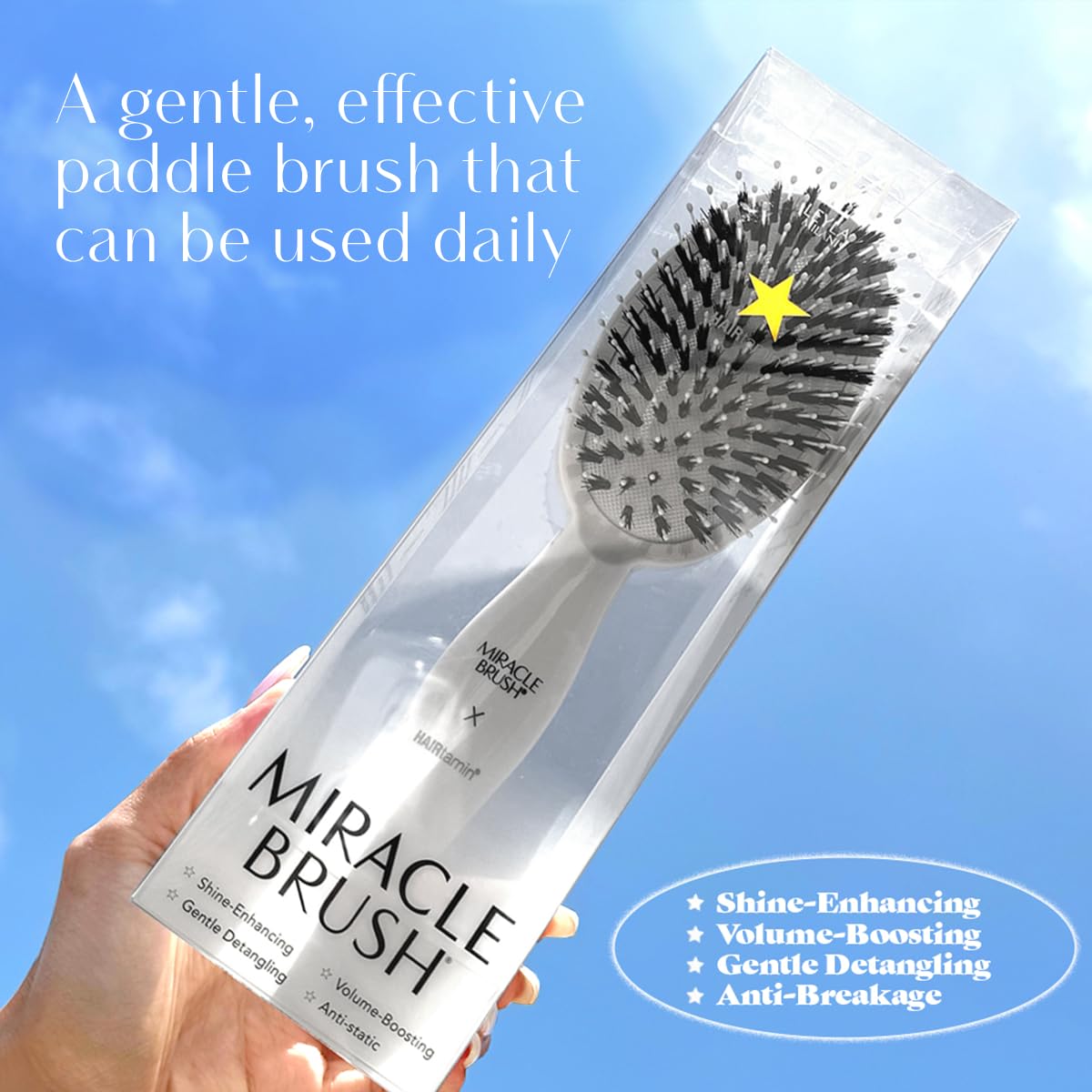 Miracle Brush X Hairtamin | White