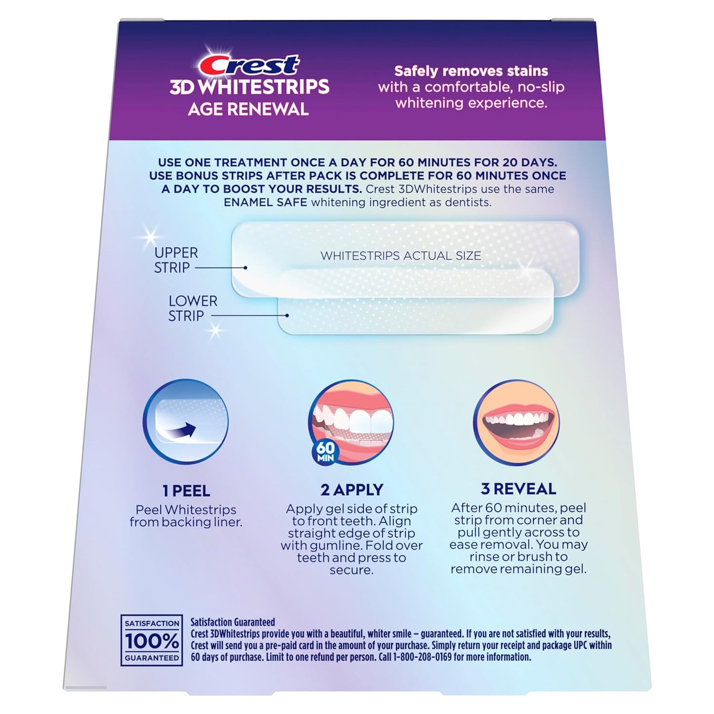 CREST 3D WHITESTRIPS PROFESSIONAL EFFECTS LEVELS 23 WHITER IN 24 DAYS