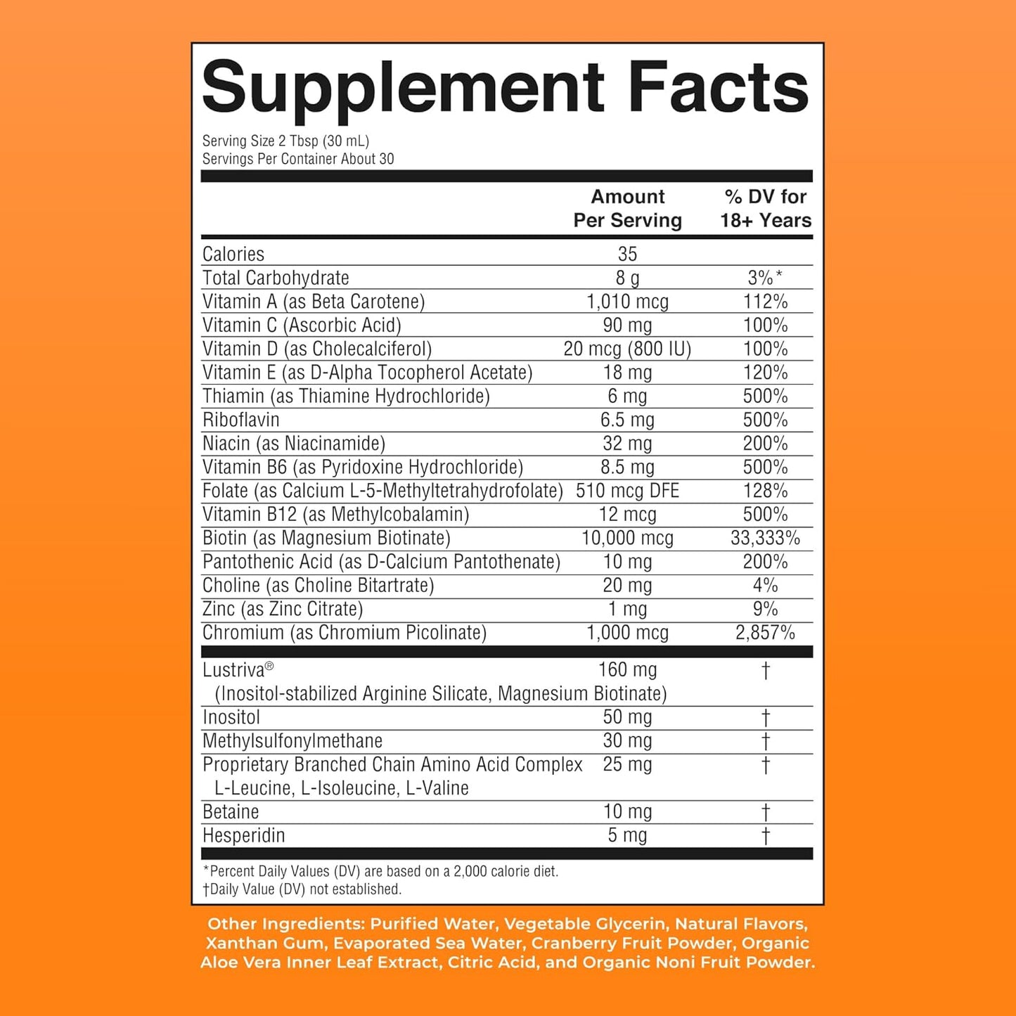 MARY RUTH'S - LIQUID MORNING MULTIVITAMIN + HAIR GROWTH | 887 ML | PEACH MANGO