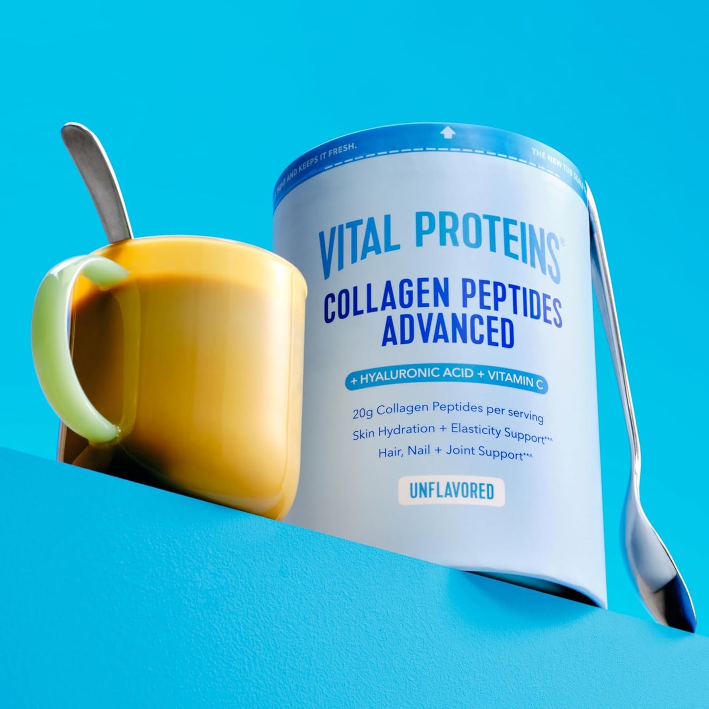 Vital Proteins - Collagen Peptides Powder - Unflavored with Hyaluronic Acid and Vitamin C