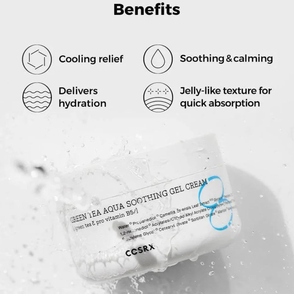 COSRX - GREEN TEA AQUA SOOTHING GEL CREAM