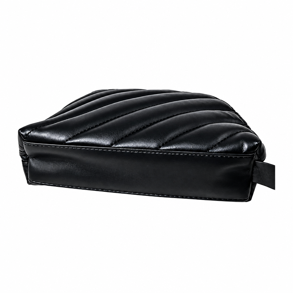 YSL - Cosmetic Small Black Quilted Dome Pouch