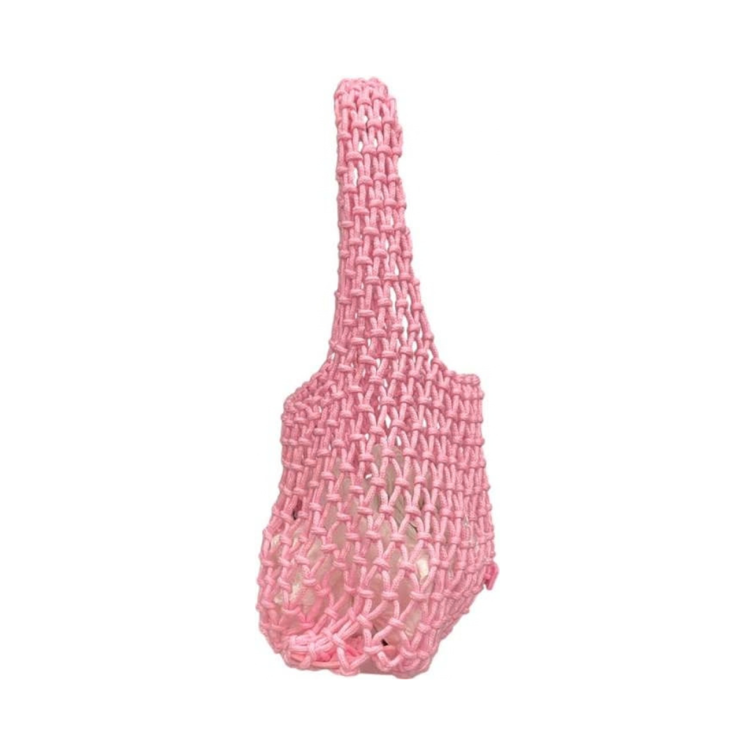 KOSAS - Small Pink Crochet Tote Bag