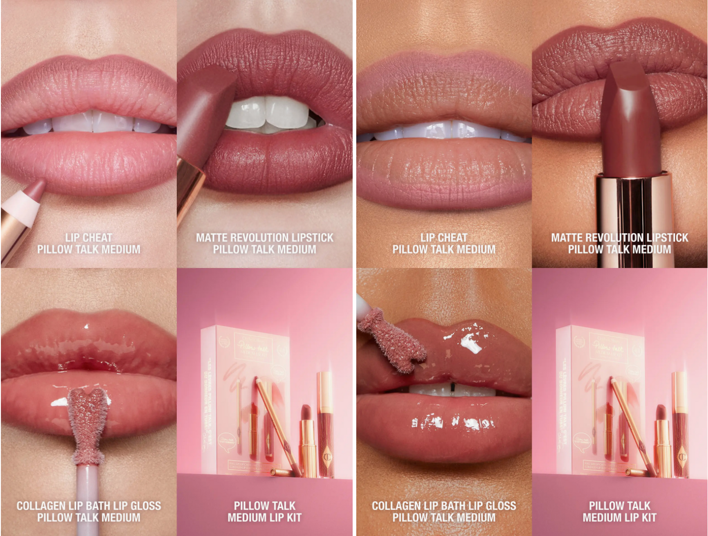 CHARLOTTE TILBURY - PILLOW TALK MEDIUM LIP KIT