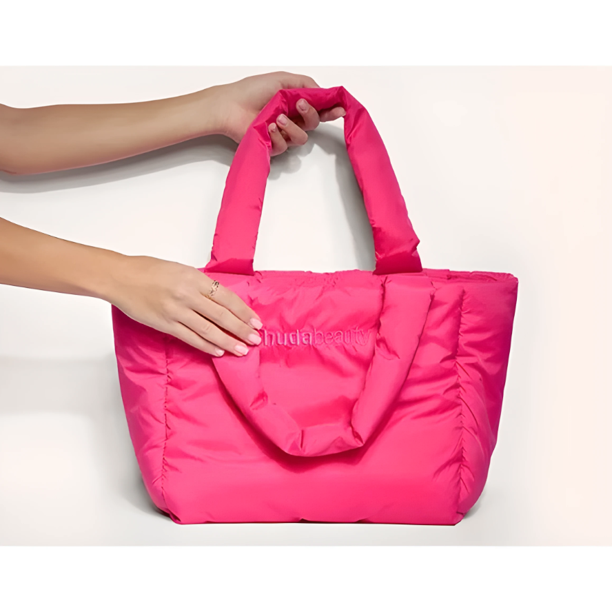 HUDA BEAUTY - PINK PUFFY TOTE BAG