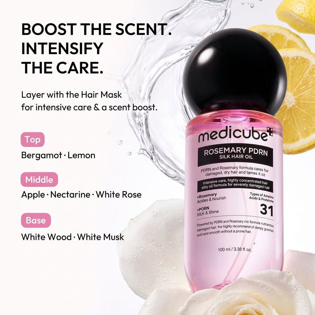 MEDICUBE - ROSEMARY PDRN SILK HAIR OIL | 100mL