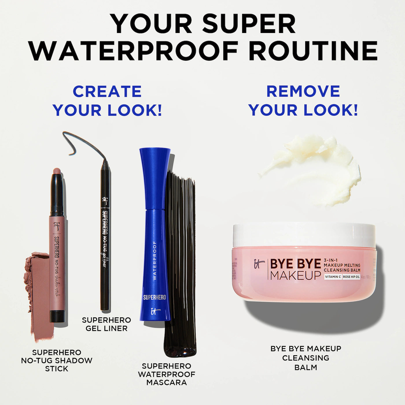 IT Cosmetics - Superhero Volumizing Waterproof Mascara | 9 mL | Super Black
