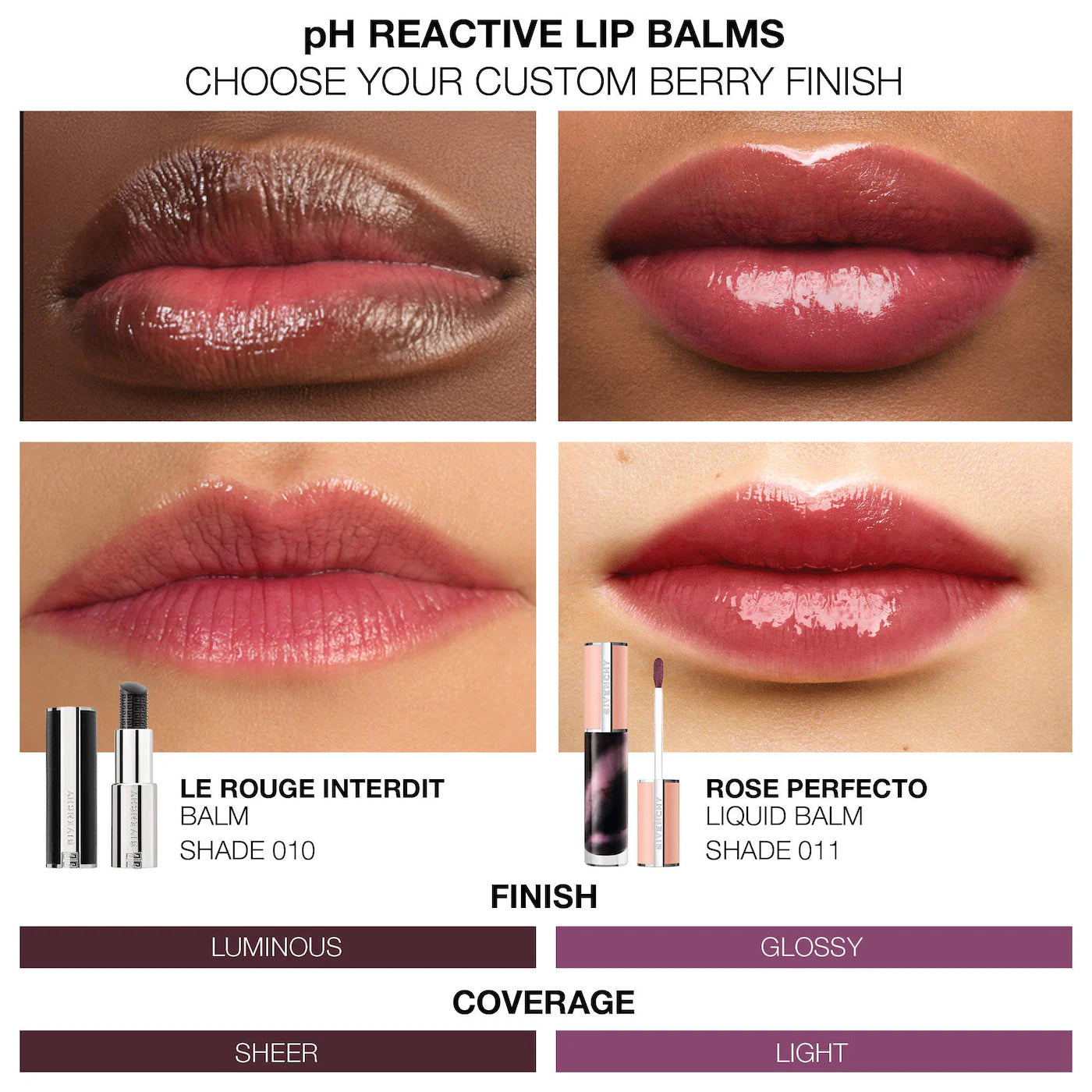 Givenchy - Le Rouge Interdit pH Reactive Hydrating Universal Black Lip Balm | N10- Revealing Color - Color Enhancing (Ph Reactive)