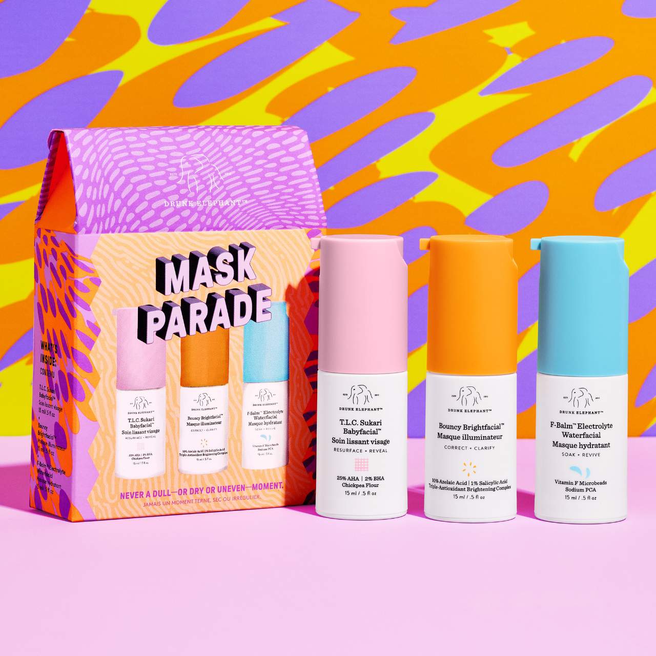Drunk Elephant - Face Mask Parade Trio