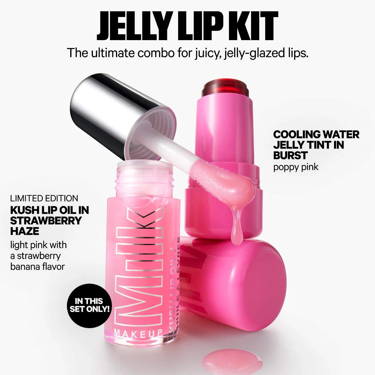 MILK MAKEUP - The Jelly Lip Kit: Lip + Cheek Stain & Lip Oil Duo