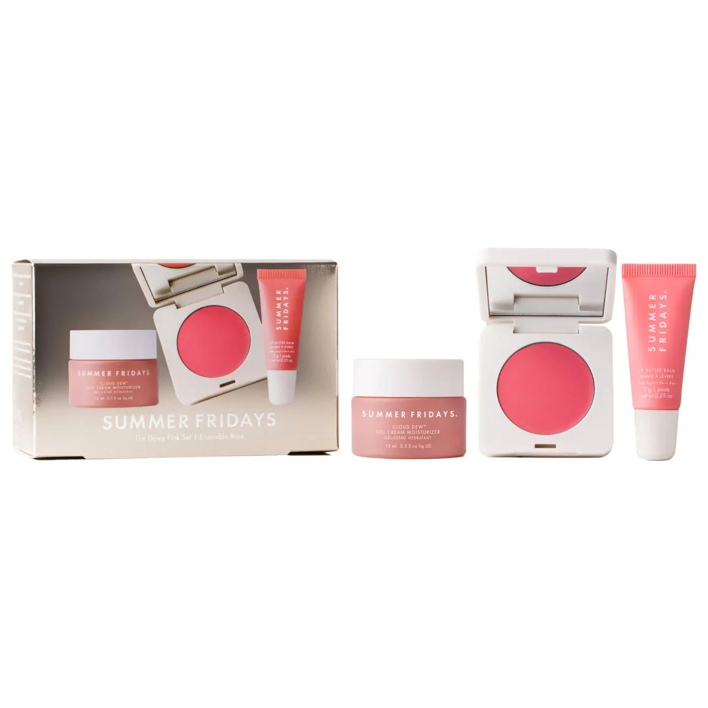 Summer Fridays - Summer Fridays - The Dewy Pink Set with mini Lip