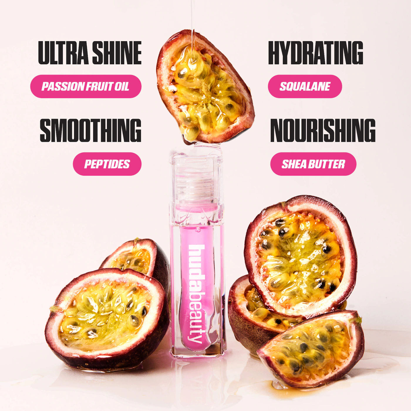 HUDA BEAUTY - Make Out Sesh Lip Stain and Lip Gloss Duos | Peachy Nude