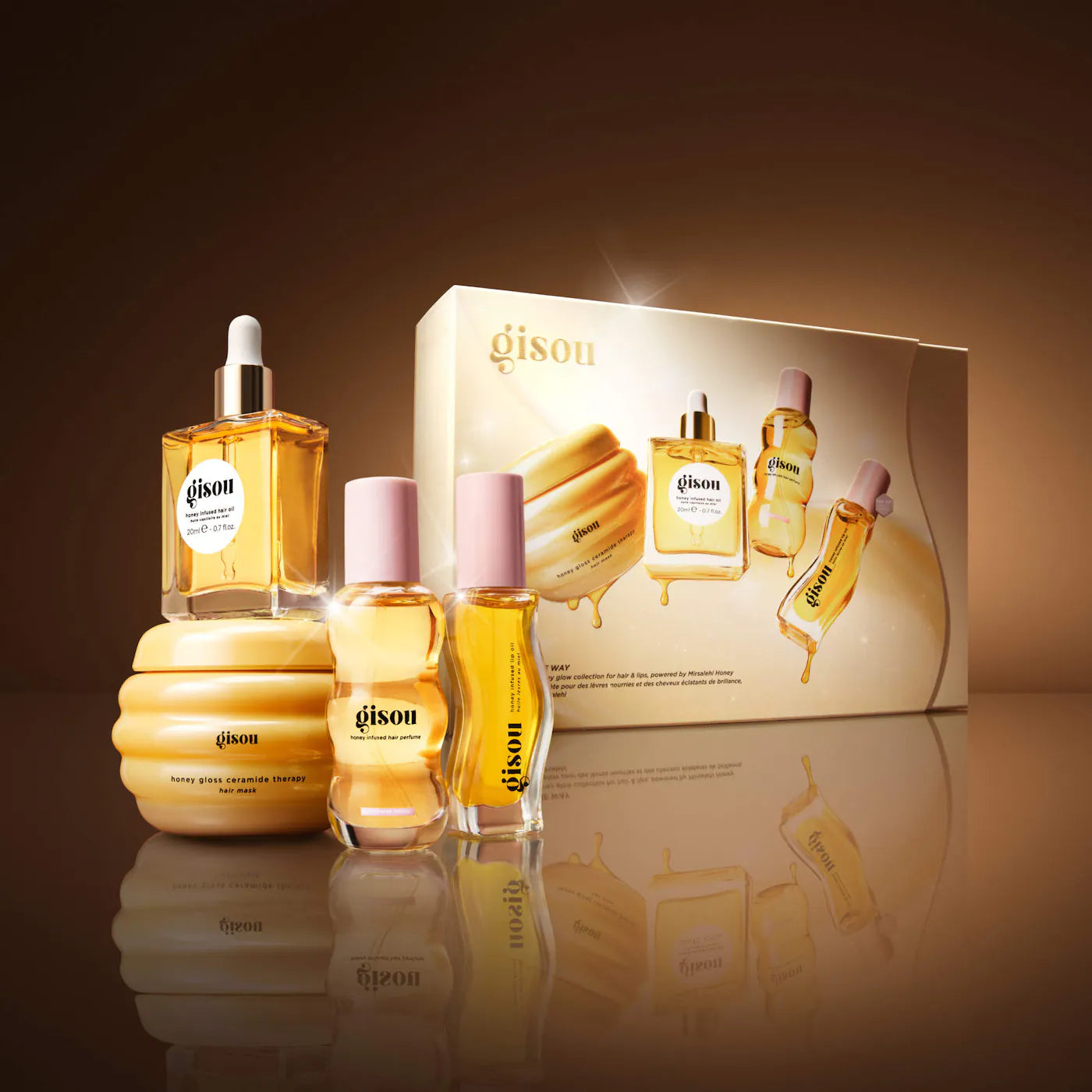 GISOU - Glow All The Way Hair and Lip Gift Set