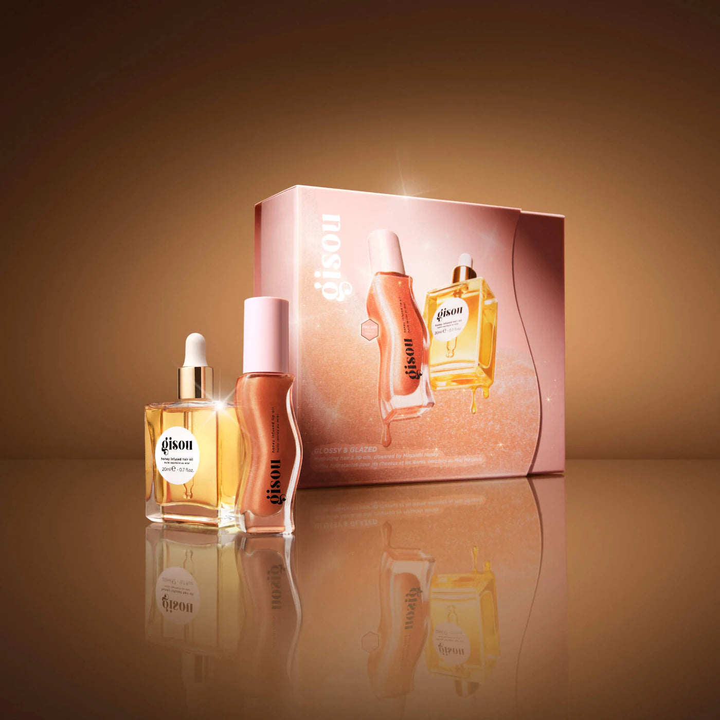 Gisou - Glossy & Glazed Hair & Lip Oil Gift Set