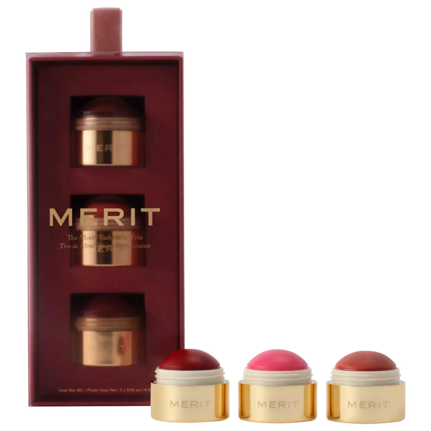[新品]MERIT フラッシュバーム クリーム ブラッシュ トリオ　3色セット MERIT - The Mini Flush Blush Balm Trio – Beautique