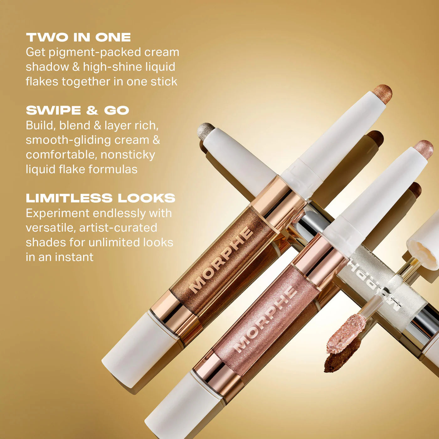 Morphe - Mixed Signals Dual-Ended Cream & Liquid Shadow Stick- Limited Edition