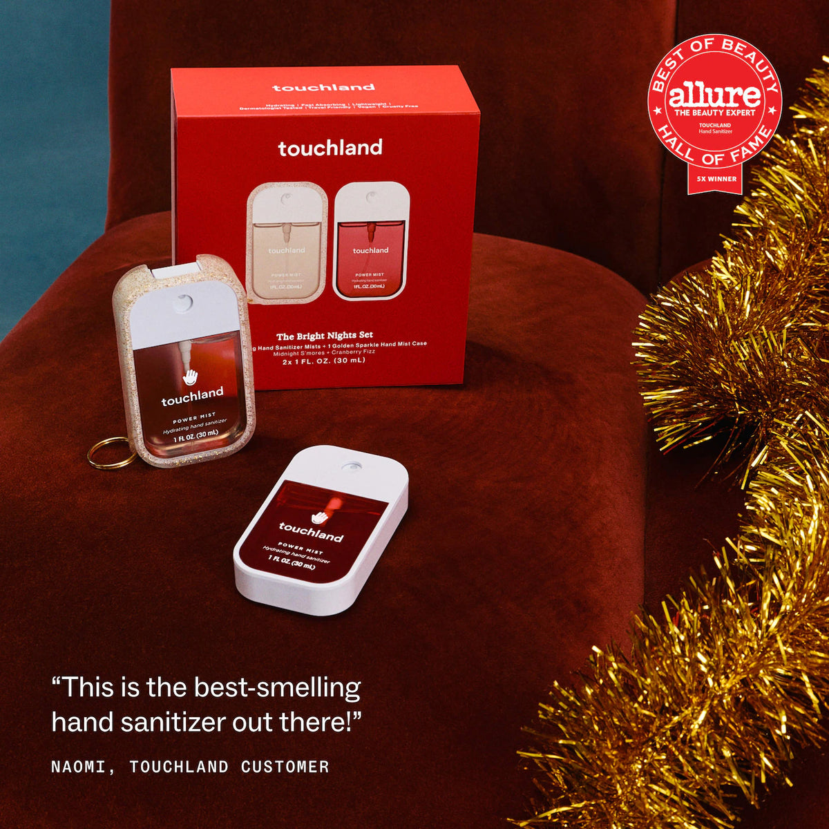 Touchland - Special Edition Bright Nights Hand Sanitizer 2-Pack + Case