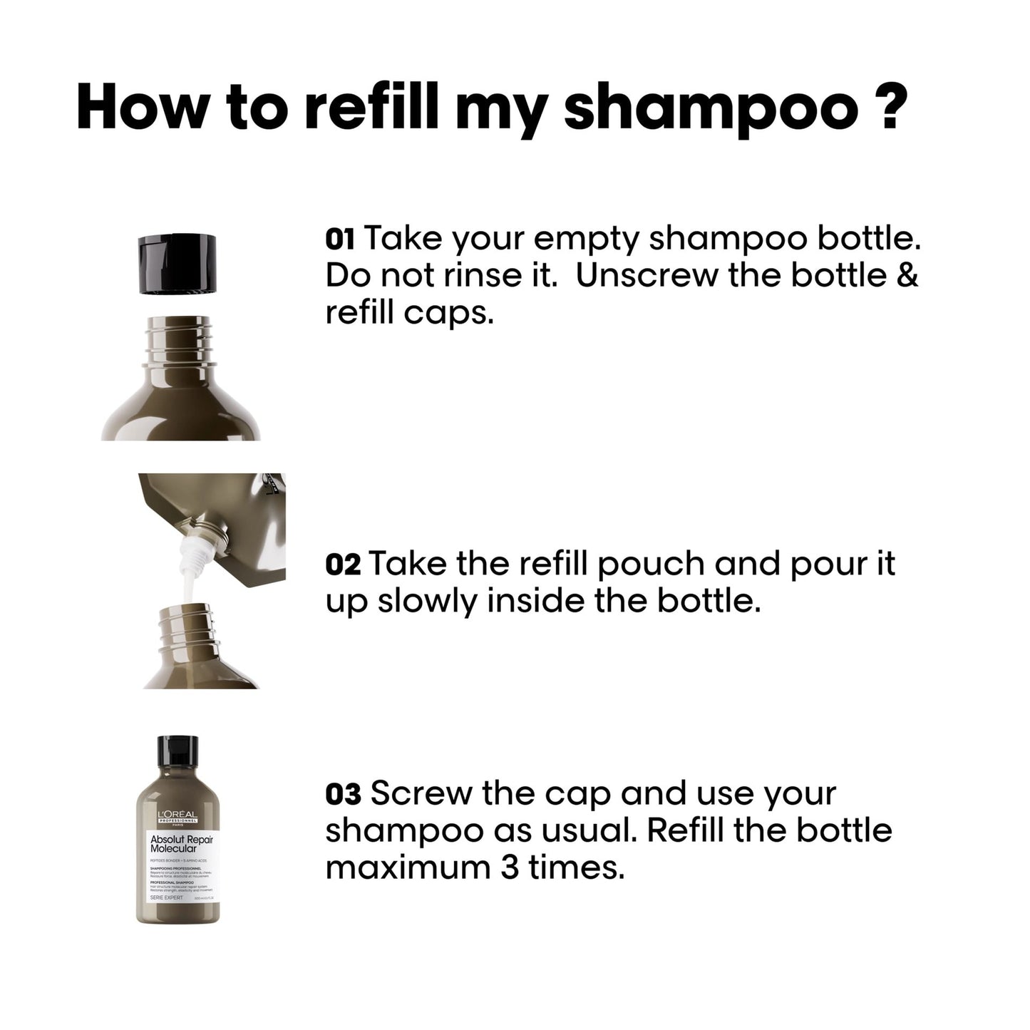 L'Oréal Professionnel Paris - Absolut Repair Molecular Shampoo | 300 mL