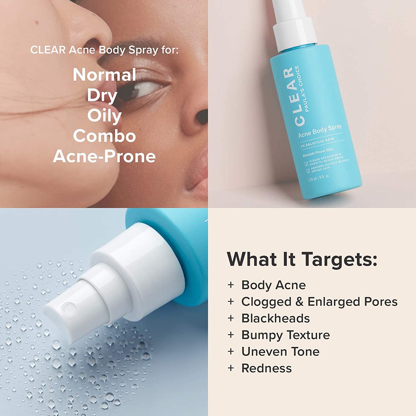 Paula's Choice - CLEAR Back and Body Acne Spray, 2% Salicylic Acid | 118 mL