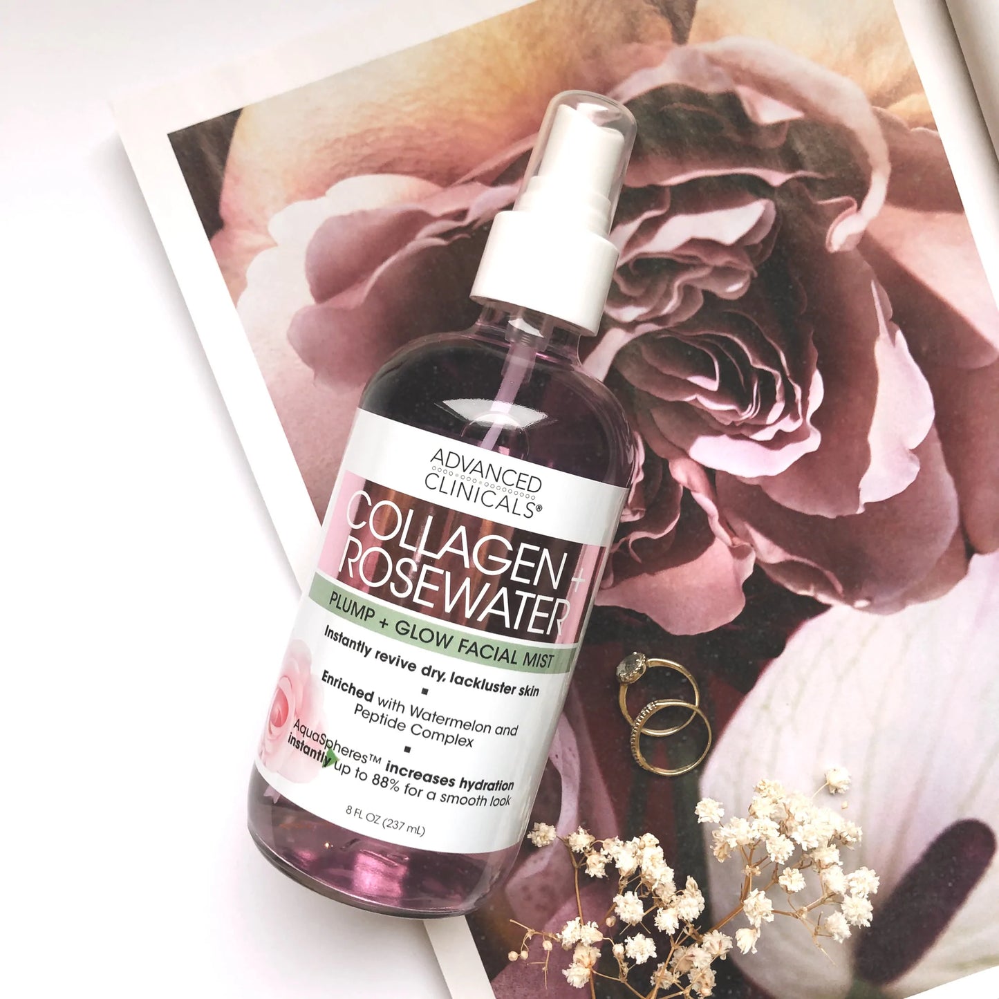 ADVANCED CLINICALS - COLLAGEN + ROSEWATER FACIAL MIST | 237 mL