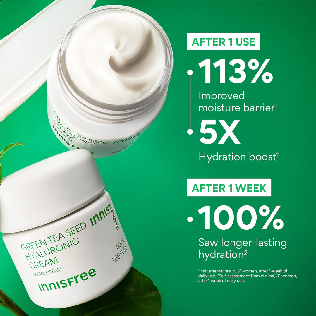 INNISFREE - GREEN TEA SEED HYALURONIC CREAM | 50 ML