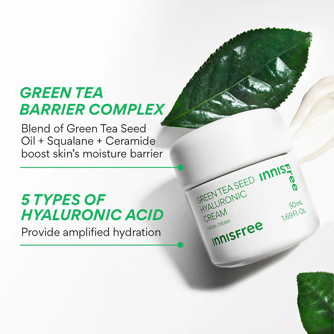 INNISFREE - GREEN TEA SEED HYALURONIC CREAM | 50 ML