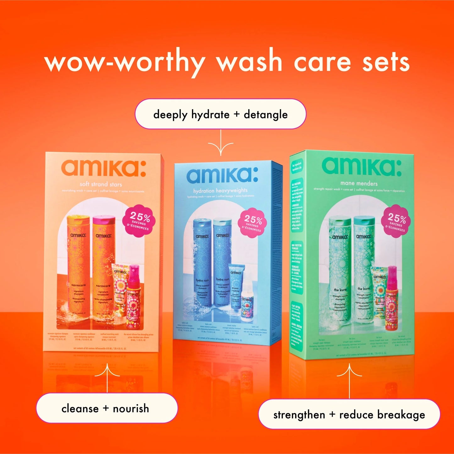 amika - hydration heavyweights hydrating wash + care set