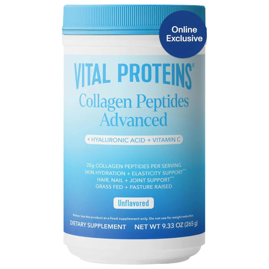 Vital Proteins - Collagen Peptides Powder - Unflavored with Hyaluronic Acid and Vitamin C