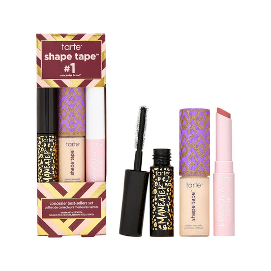 tarte - shape tape best-sellers set – Shape Tape Concealer, Hydrating Lip Gloss Balm & Mascara