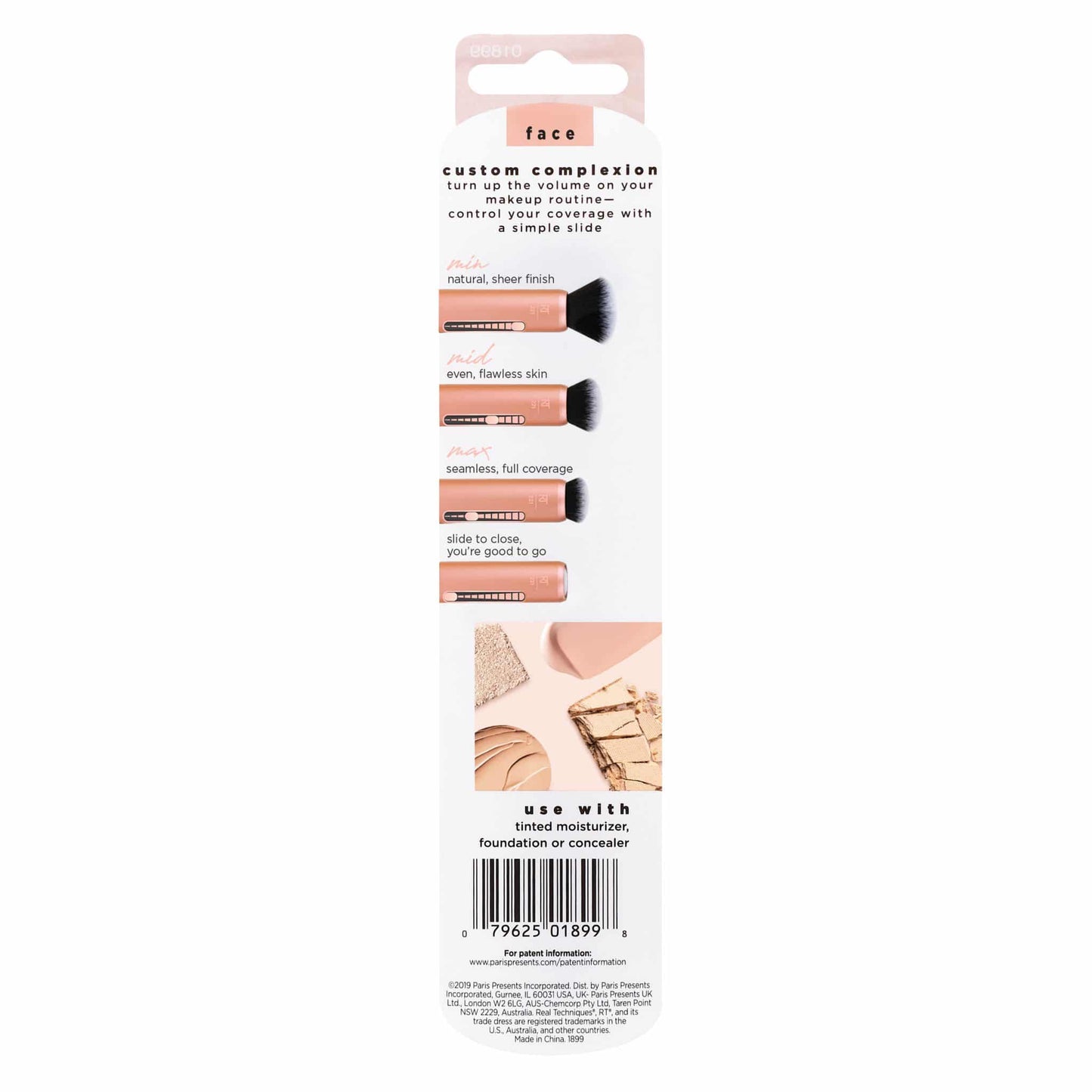 Real Techniques - Custom Complexion Foundation 3IN1 Makeup Brush