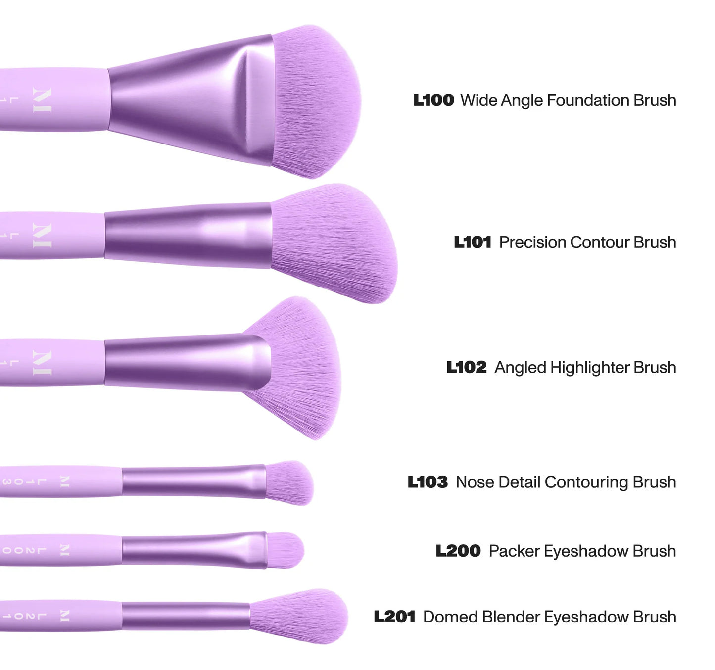 Morphe - Ultralavender 6-Piece Face & Eye Brush Set