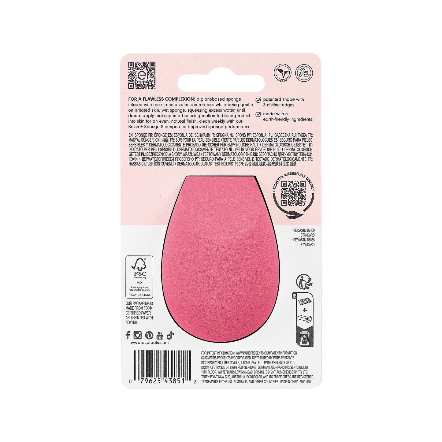 Ecotools - Rose Water BioBlender Make Up Sponge