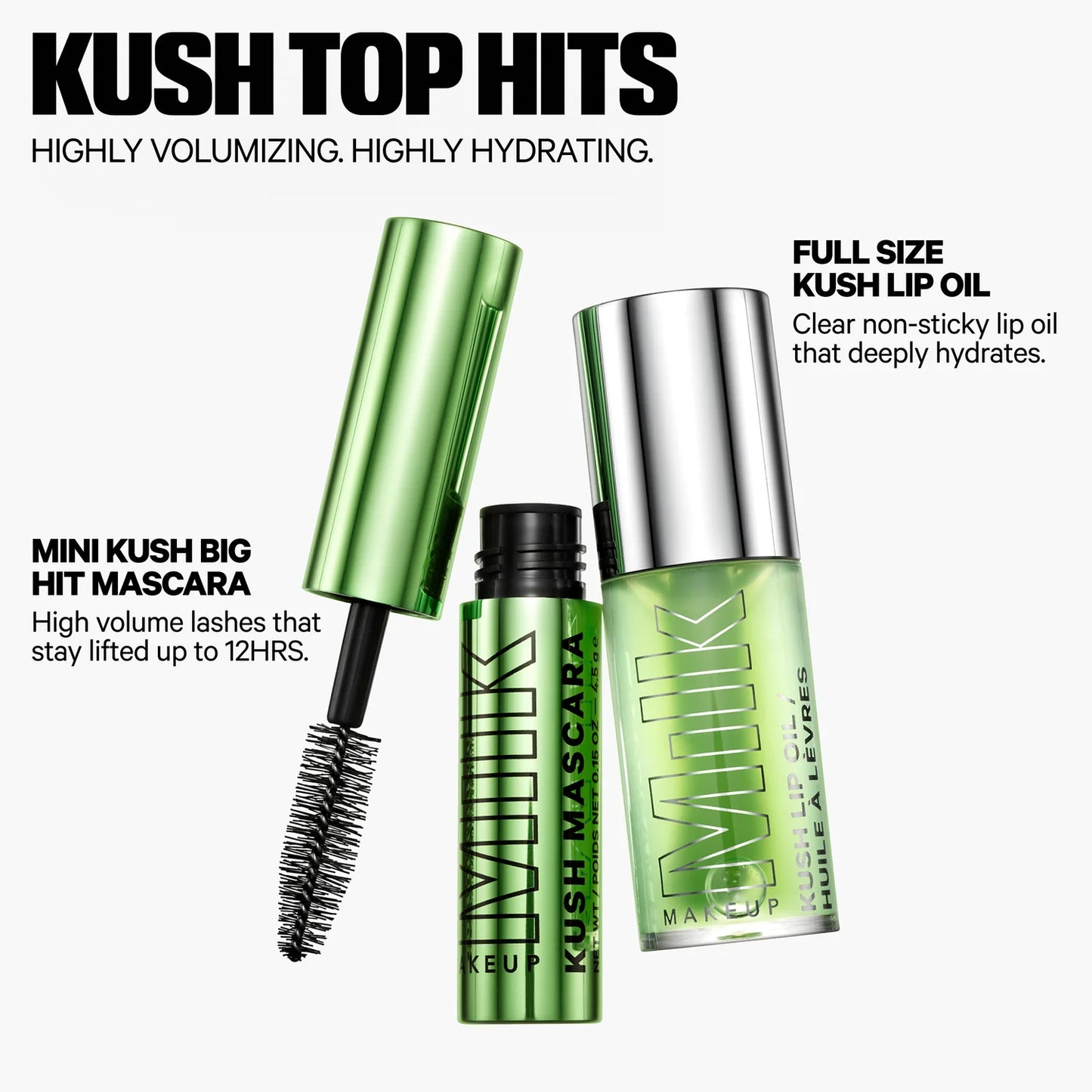 MILK MAKEUP - KUSH Top Hits Mini Volumizing Mascara & Full-Size Lip Oil Duo