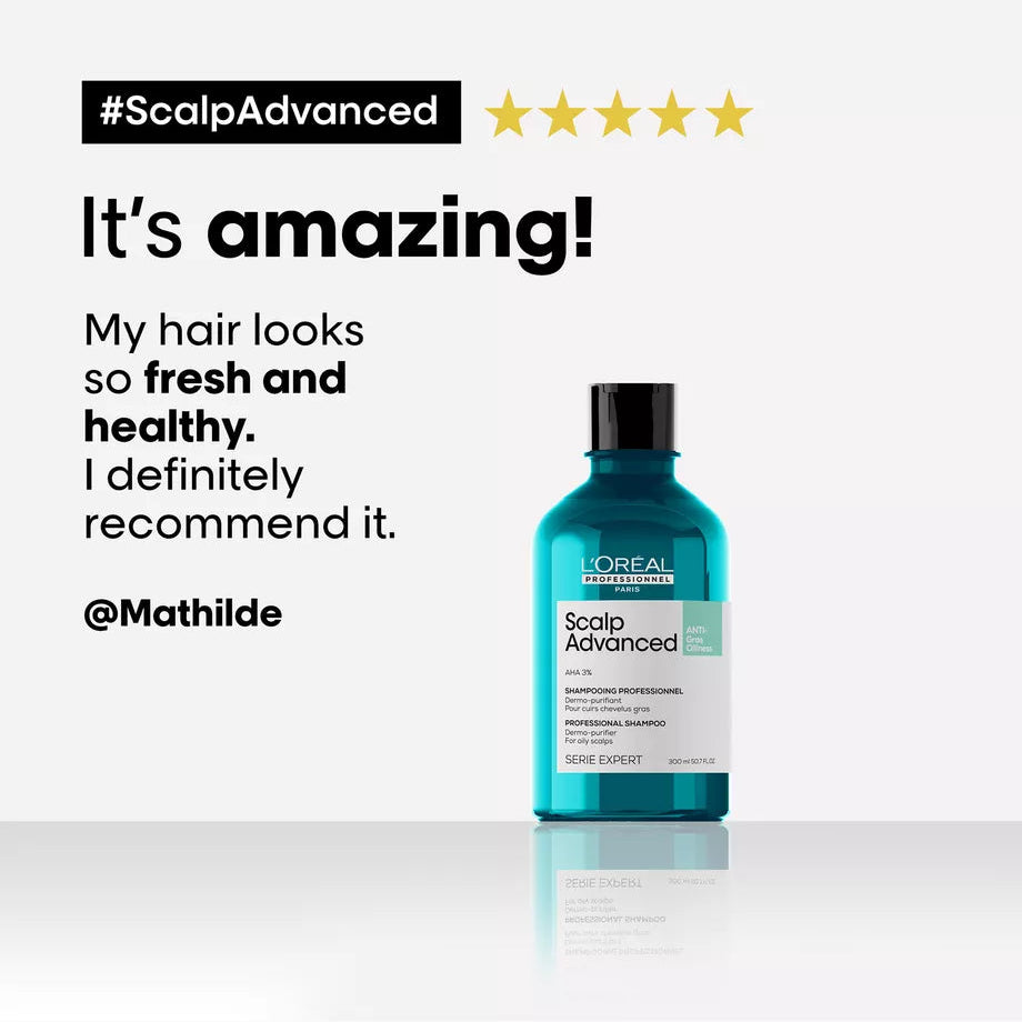 L'Oréal Professionnel Paris - Scalp Advanced Anti-Oiliness Shampoo| 300 mL
