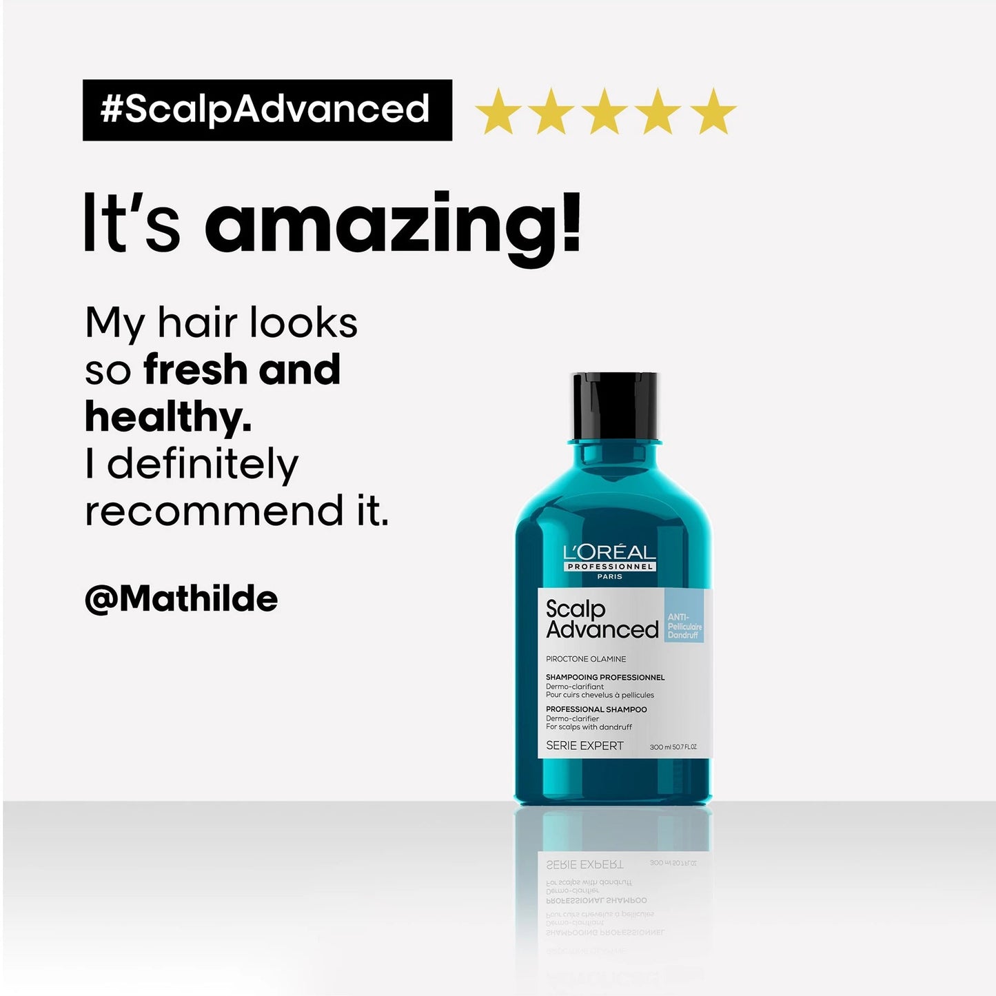 L'Oréal Professionnel Paris - Scalp Advanced Anti-Dandruff Shampoo| 300 mL