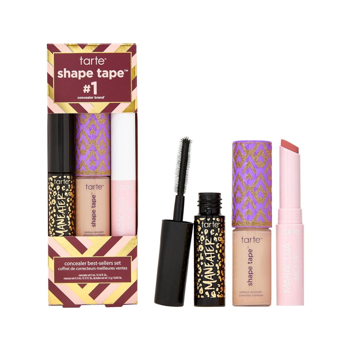 tarte - shape tape best-sellers set – Shape Tape Concealer, Hydrating Lip Gloss Balm & Mascara