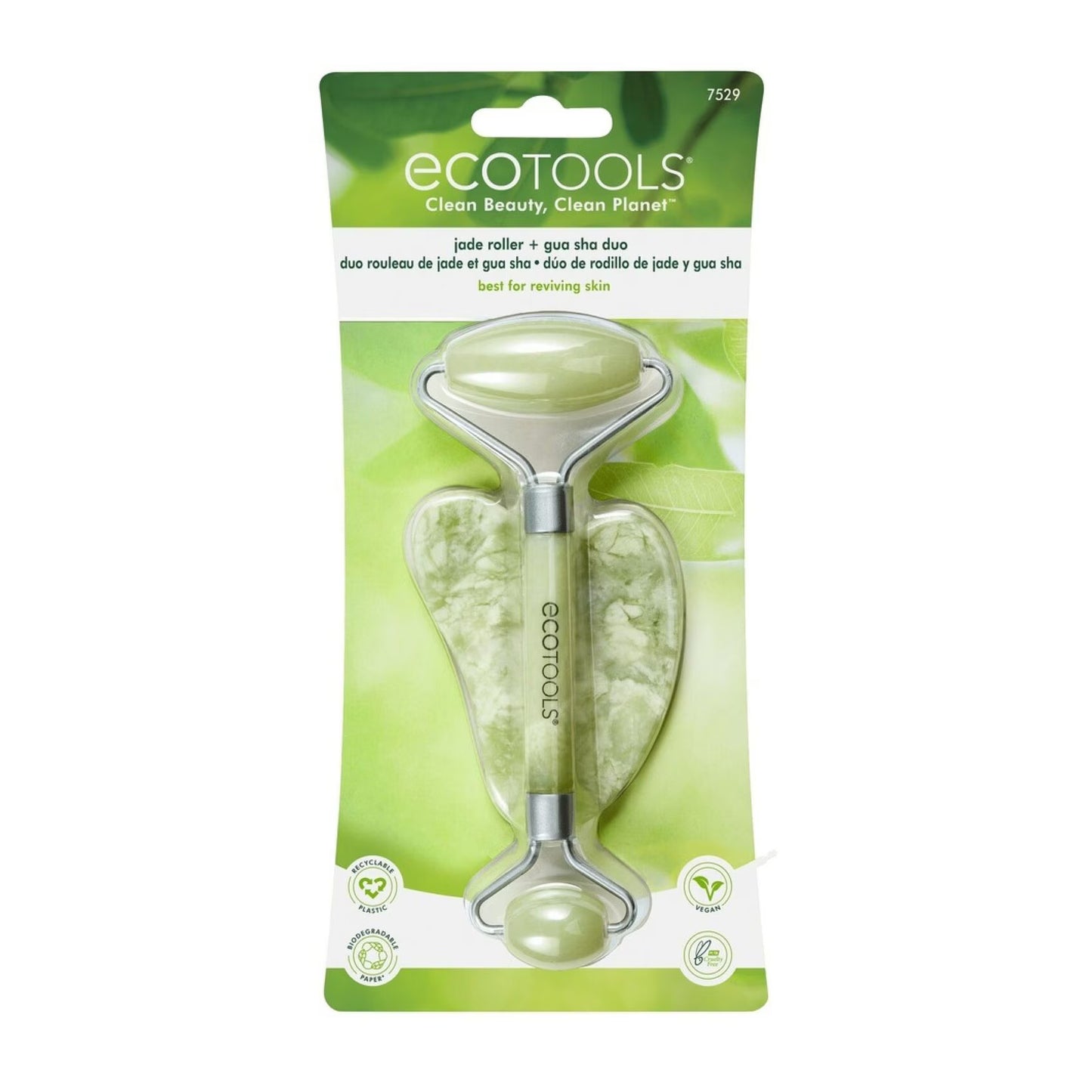Ecotools - Jade Facial Roller and Gua Sha Stone Duo