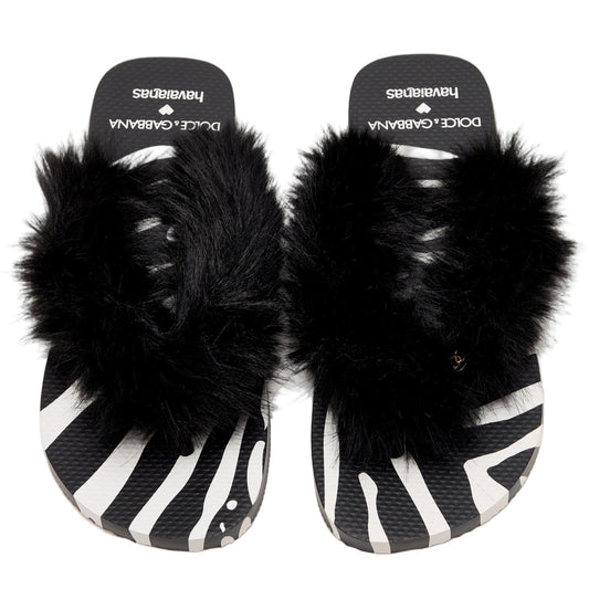 DOLCE & GABBANA X HAVAIANAS FLIP FLOP ZEBRA | SIZE US 37/38
