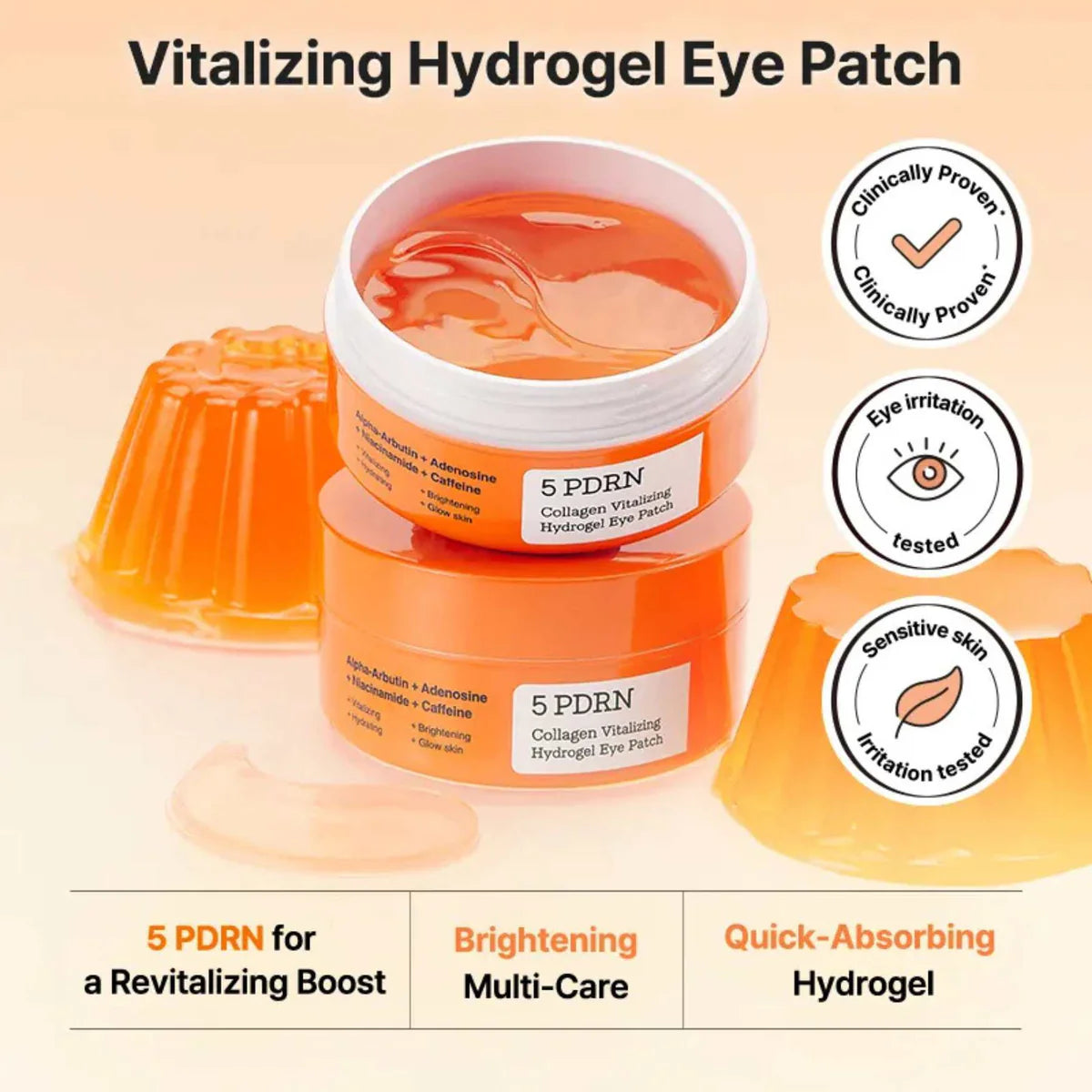 COSRX - 5 PDRN COLLAGEN VITALIZING HYDROGEL EYE PATCHES