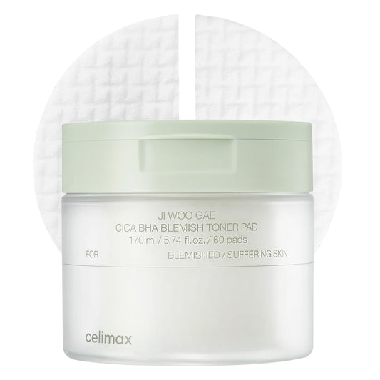 Celimax - Ji.Woo.Gae CICA BHA Blemish Toner Pad | 60 Pads