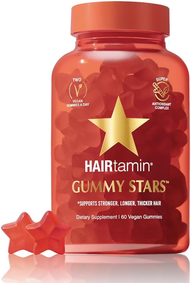 HAIRtamin - Vegan Gummy Stars Hair Vitamins | 60 Gummies