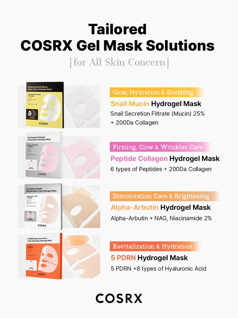 COSRX - 5 PDRN Hyaluronic Acid Vital Hydrating Hydrogel Mask