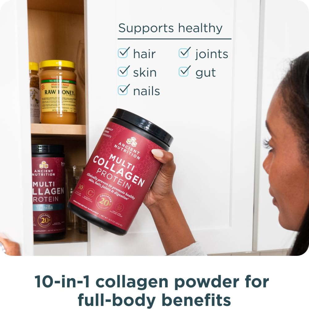 Ancient Nutrition - Collagen Peptides Powder, Multi Collagen Protein | 404 g | Unflavored