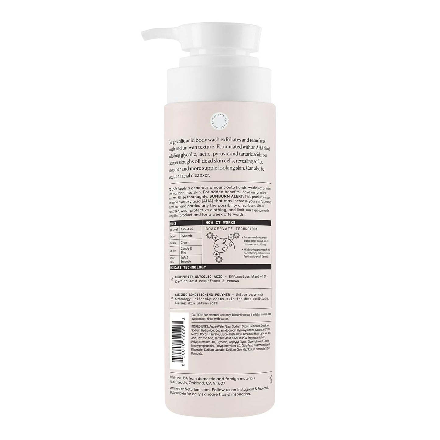 NATURIUM - The Smoother Glycolic Acid Body Wash 500 mL