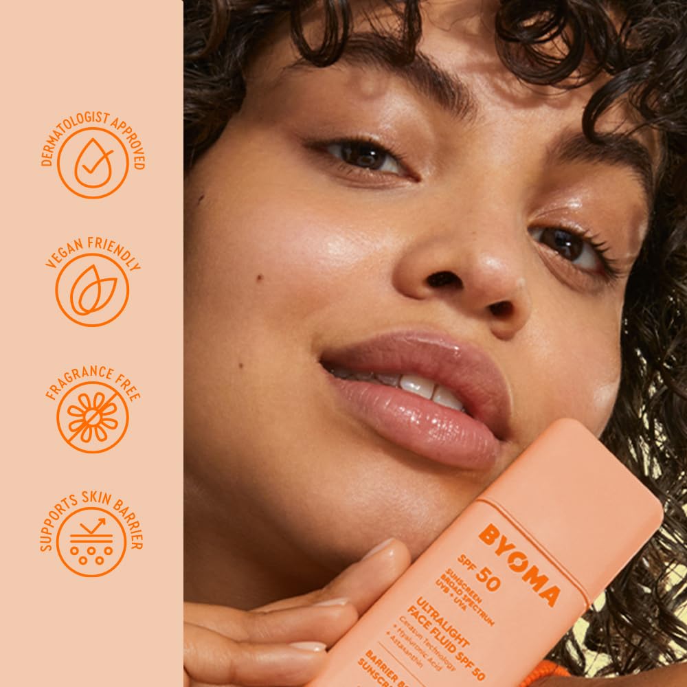 BYOMA - SPF 50 Face Fluid - Ultra-Lightweight Facial Sunscreen | 50 mL
