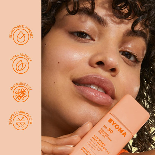 BYOMA - SPF 50 Face Fluid - Ultra-Lightweight Facial Sunscreen | 50 mL