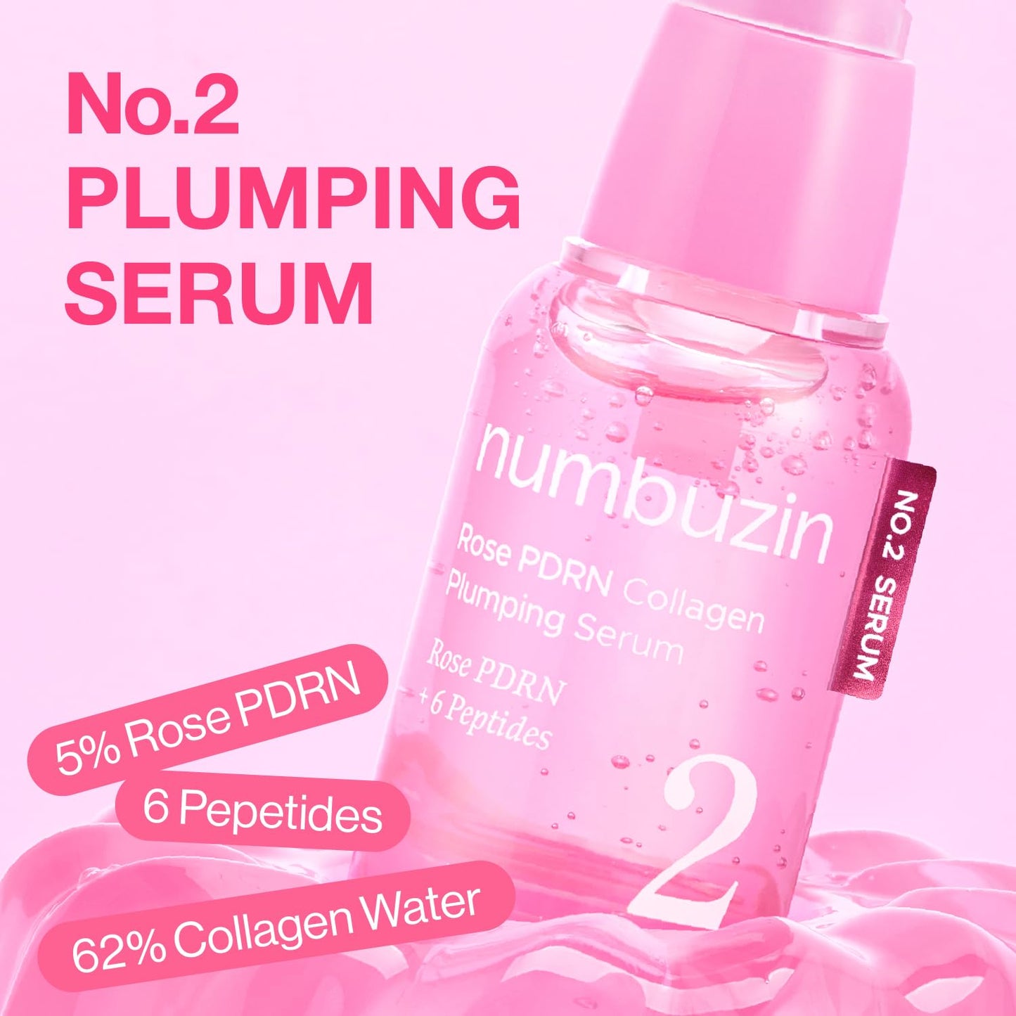 NUMBUZIN - No.2 Rose PDRN Collagen Plumping Serum | 30 mL
