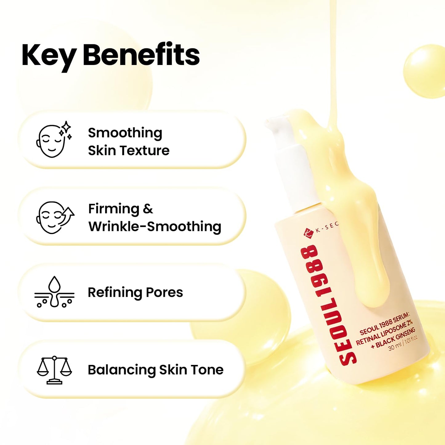 K-SECRET SEOUL 1988 - Retinal Liposome 2% + Black Ginseng Serum | 30 mL